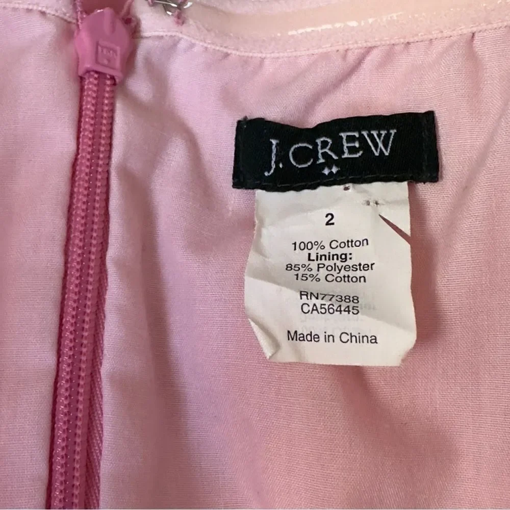 J. Crew Strapless Pink Dress with pockets Size 2